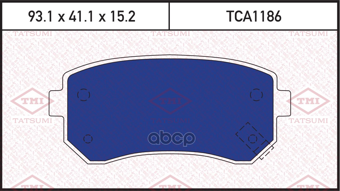 

Колодки Задние Tatsumi Tca1186 TMI TATSUMI арт. TCA1186