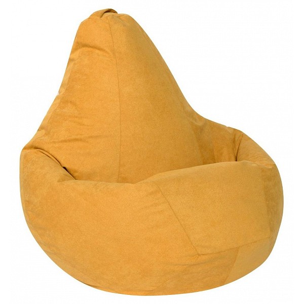 фото Кресло-мешок желтый велюр l dreambag