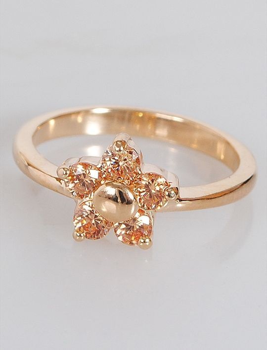 

Кольцо из бижутерного сплава р.  Lotus Jewelry, фианит, Кольцо с фианитом шампань "Цветочек"