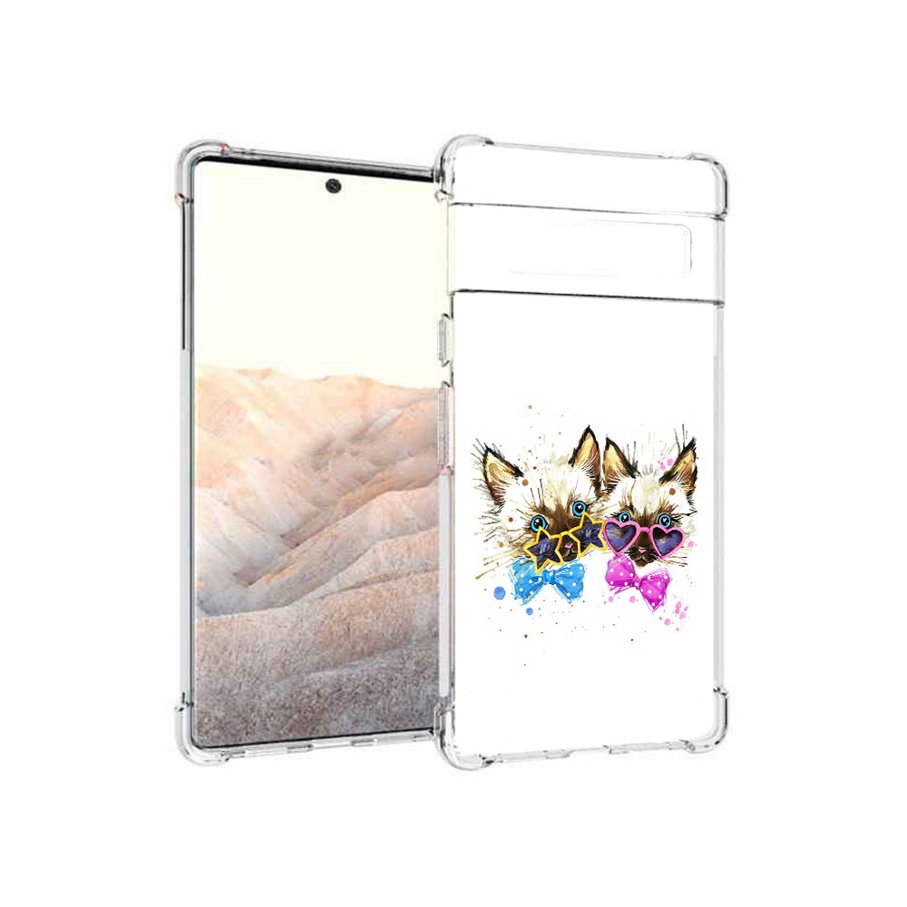 

Чехол MyPads Tocco для Google Pixel 6 Pro милые котята, Прозрачный, Tocco