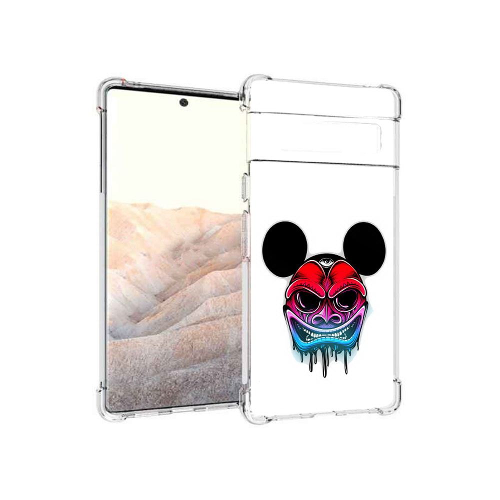 

Чехол MyPads Tocco для Google Pixel 6 Pro микки в маске, Прозрачный, Tocco