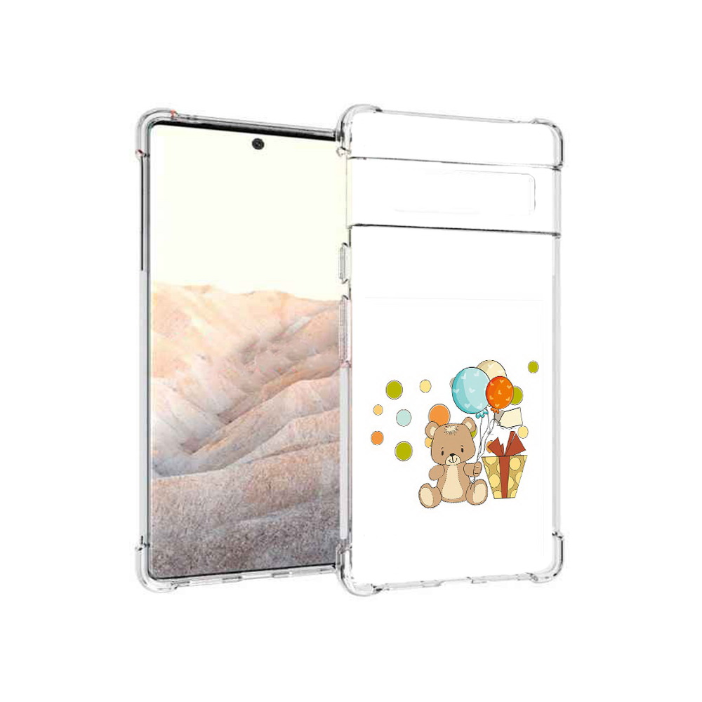 

Чехол MyPads Tocco для Google Pixel 6 Pro медвеженок с подарком, Прозрачный, Tocco