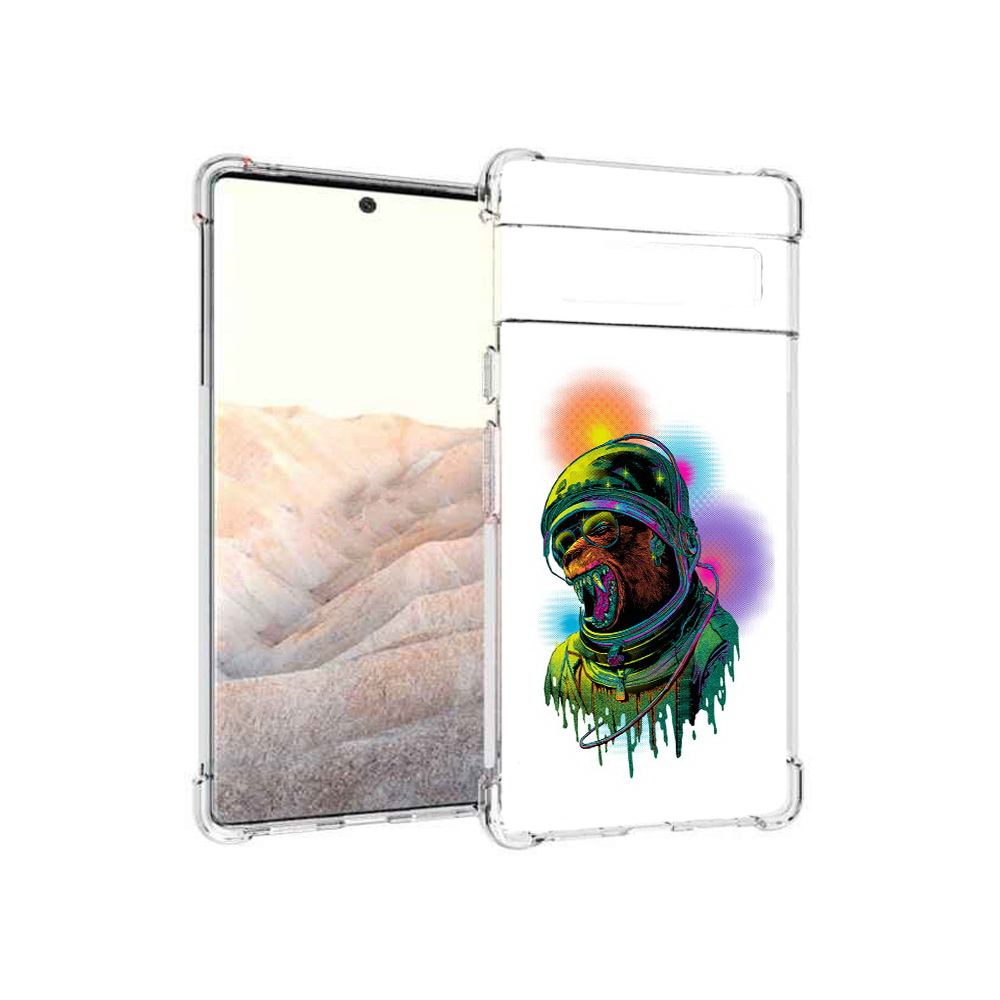 

Чехол MyPads Tocco для Google Pixel 6 Pro медведь космонавт, Прозрачный, Tocco