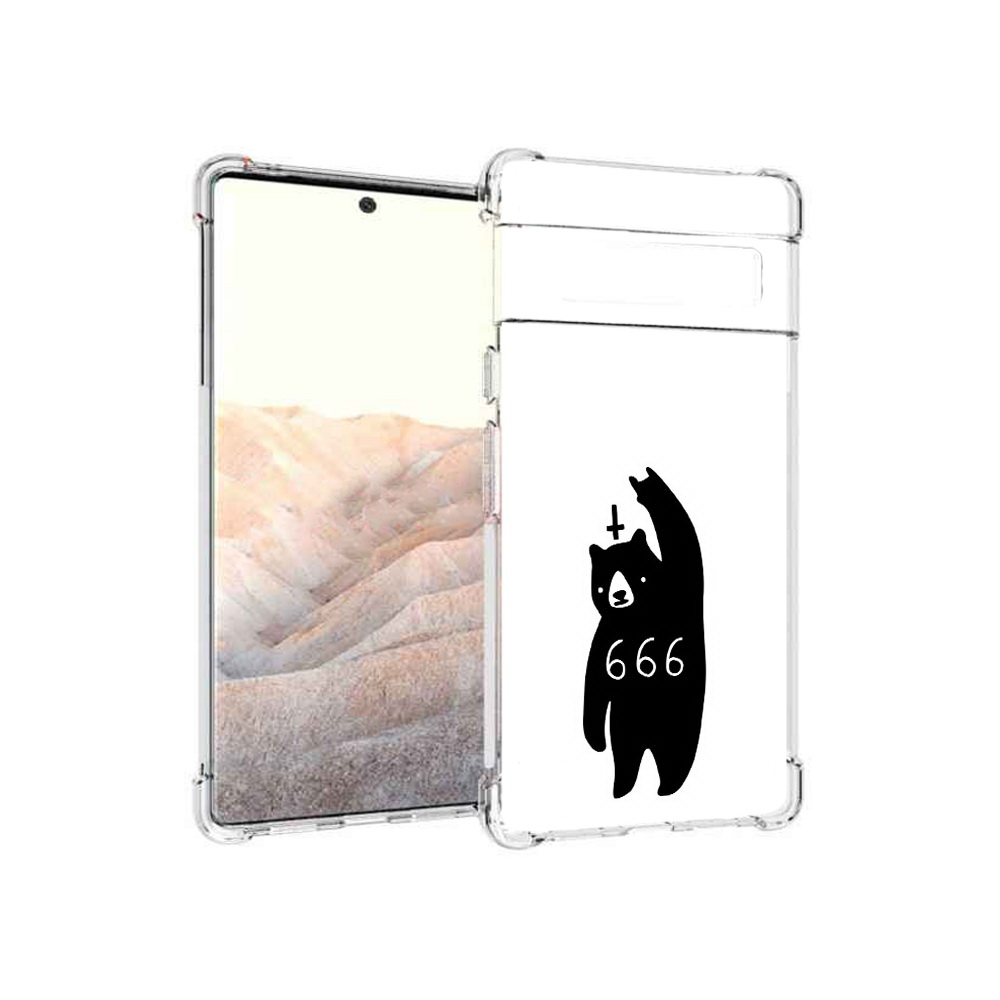 

Чехол MyPads Tocco для Google Pixel 6 Pro медведь 666, Прозрачный, Tocco