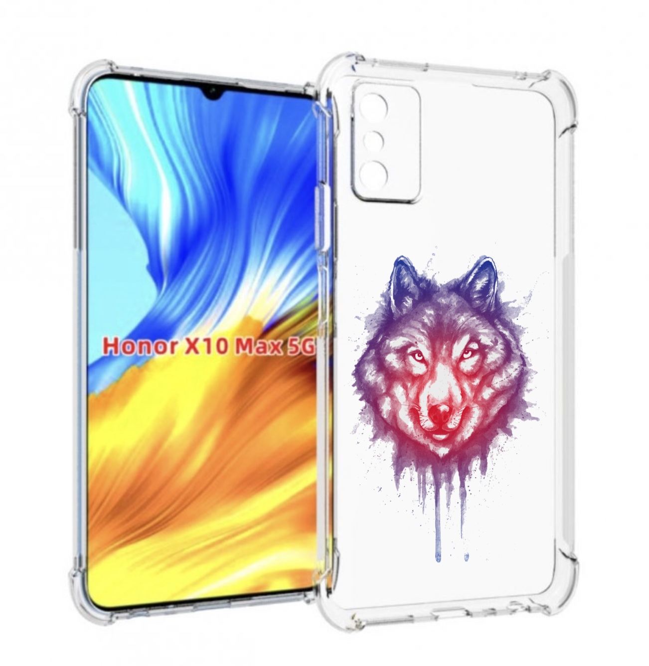 

Чехол MyPads пушистый волк для Honor X10 Max, Прозрачный, Tocco