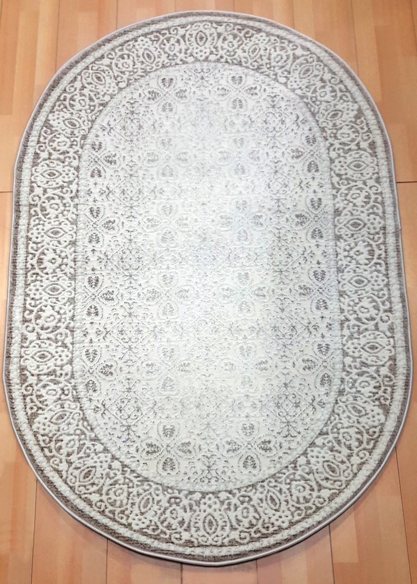 фото Ковер rixos 3960a овал т.бежевый 200x300 sofia rugs