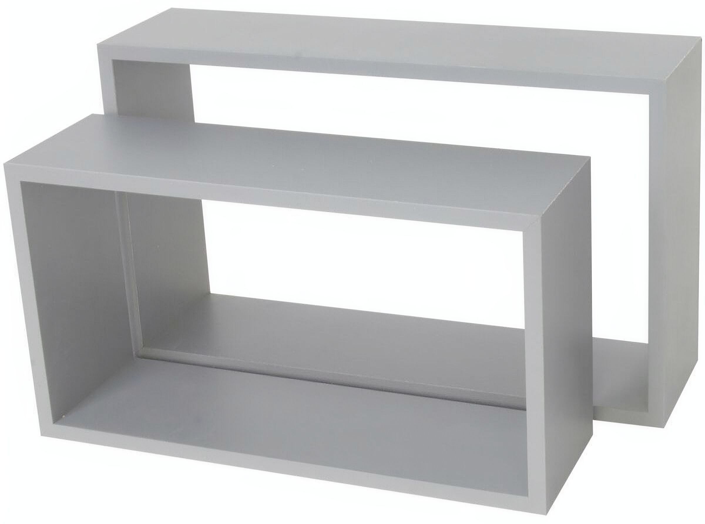 

Комплект прямоугольных полок 45х27 см и 40х22 см, МДФ, цвет серый, пригодится для организа, LER81898881