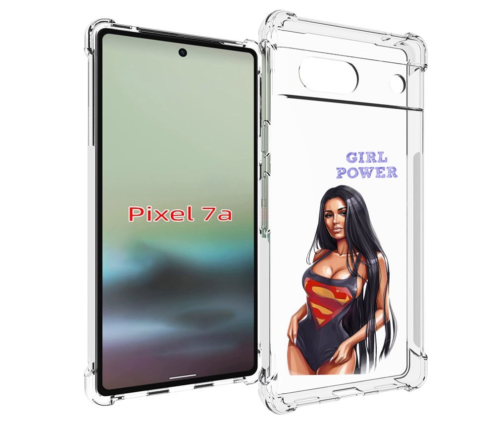

Чехол MyPads Девушка-супермен женский для Google Pixel 7A, Tocco