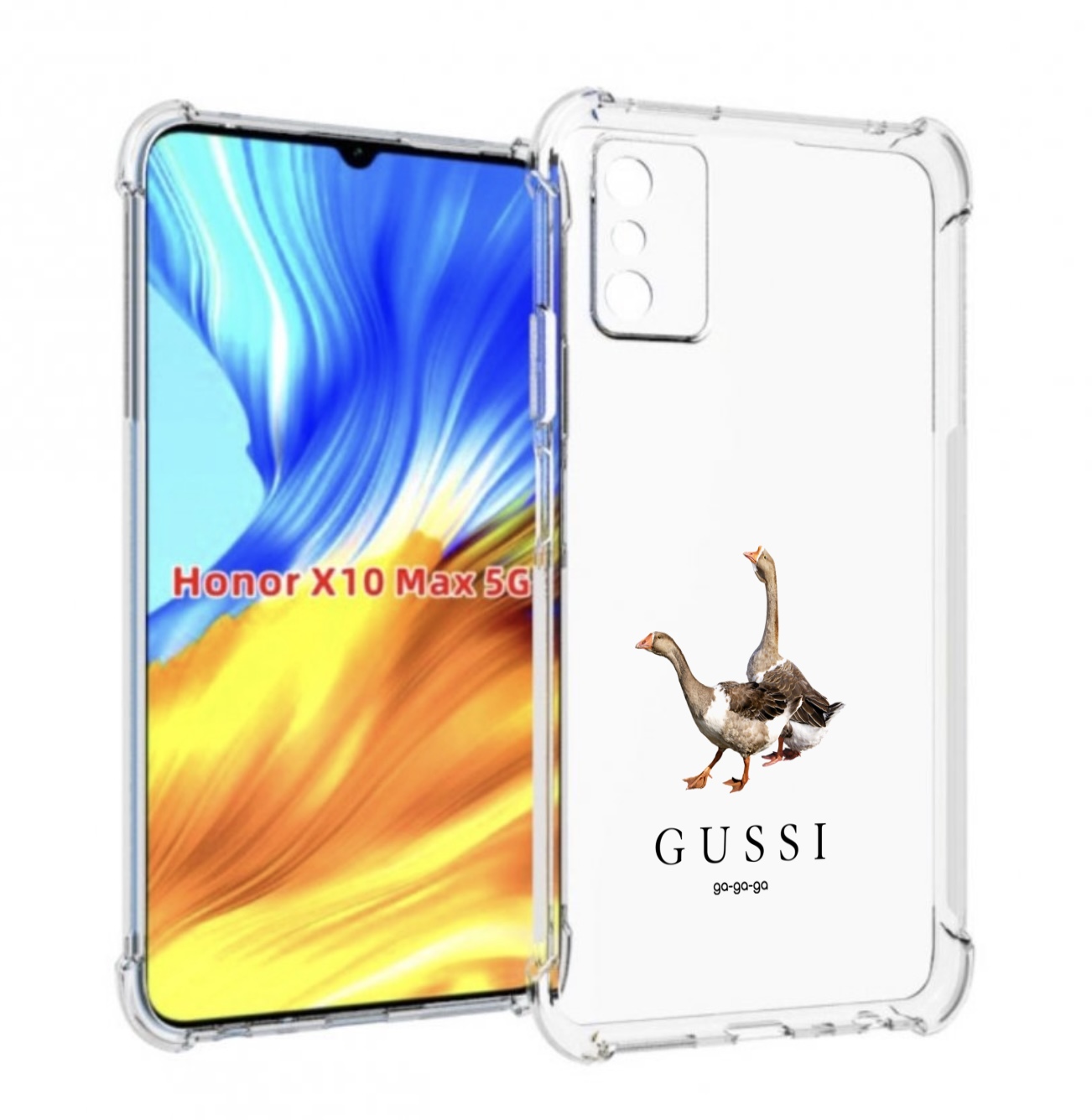 

Чехол MyPads Гусси бренд для Honor X10 Max, Прозрачный, Tocco