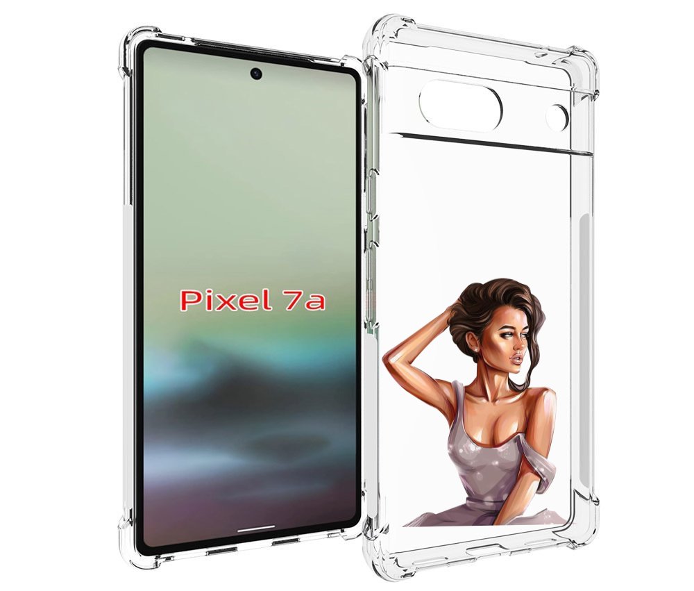 

Чехол MyPads Девушка-с-прической женский для Google Pixel 7A, Tocco