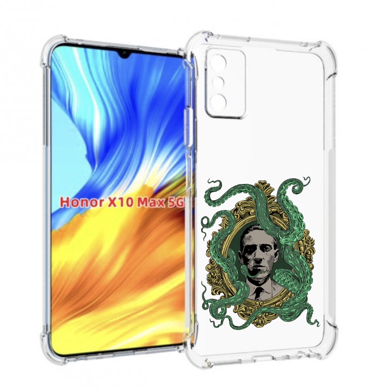 

Чехол MyPads портрет с кракеном для Honor X10 Max, Прозрачный, Tocco