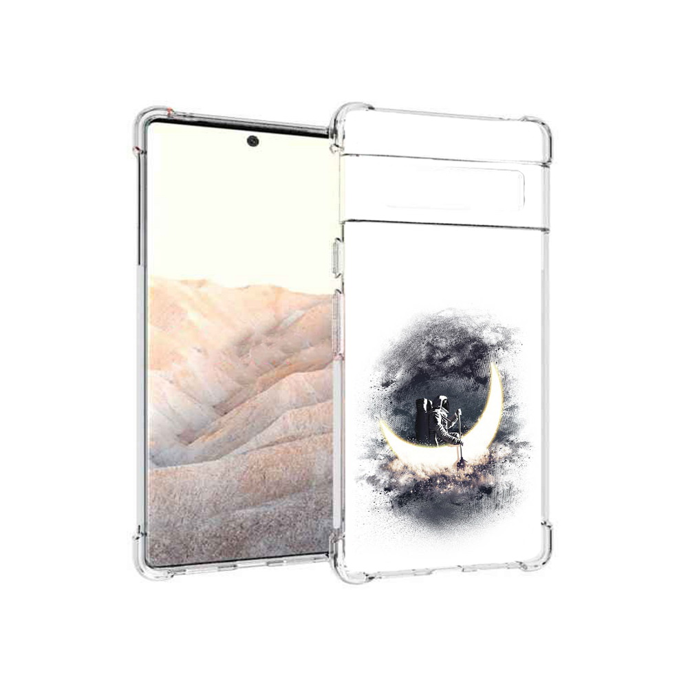 

Чехол MyPads Tocco для Google Pixel 6 Pro лунный путешественник, Прозрачный, Tocco
