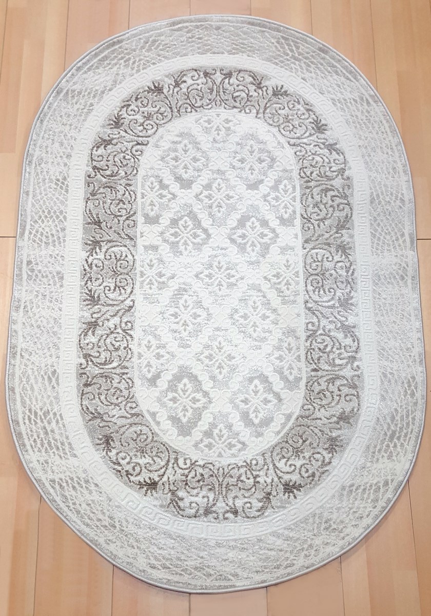 фото Ковер rixos 3950a овал кремовый 120x180 sofia rugs