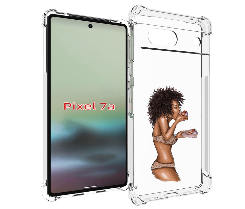 

Чехол MyPads Девушка-с-пирожными женский для Google Pixel 7A, Tocco