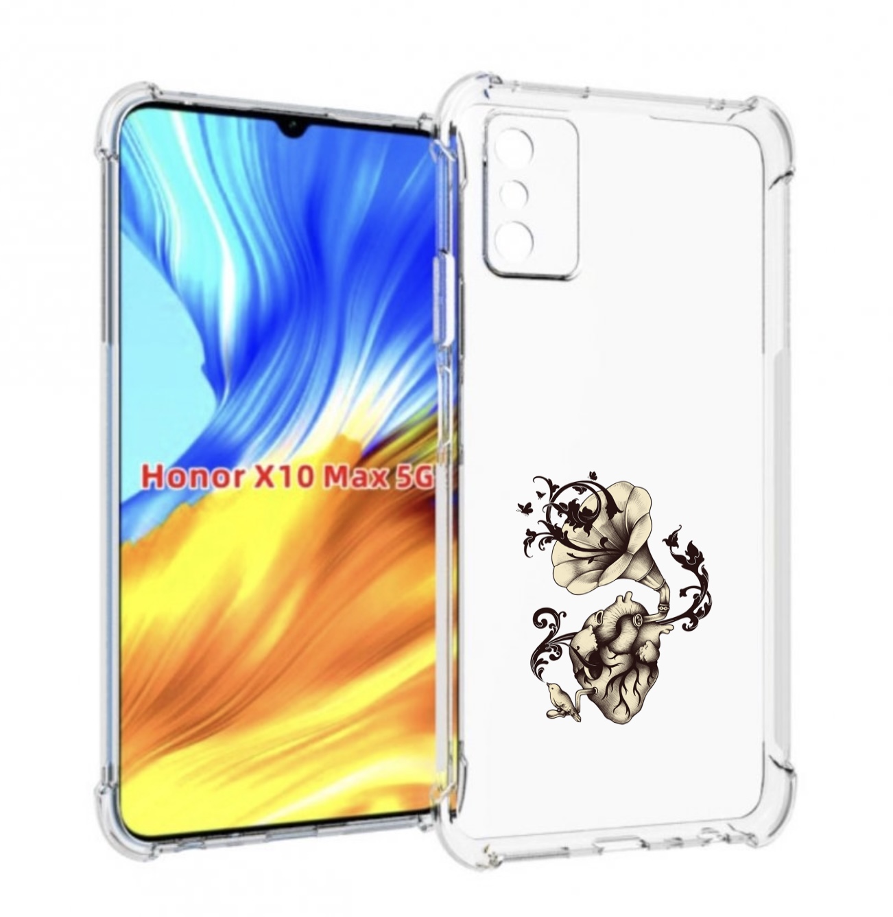 

Чехол MyPads Граммофон для Honor X10 Max, Прозрачный, Tocco