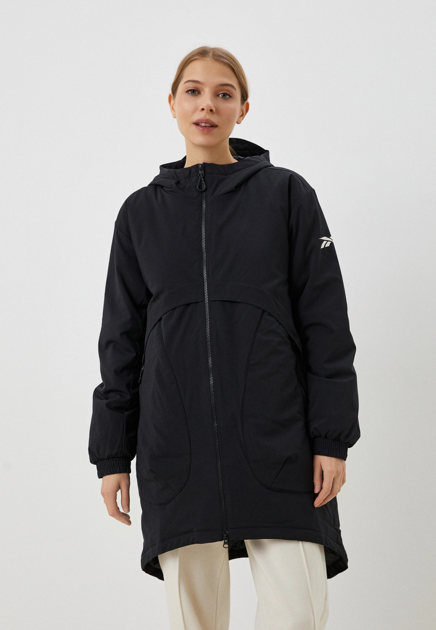 фото Парка женская reebok ow tw+gr padded parka черная xs