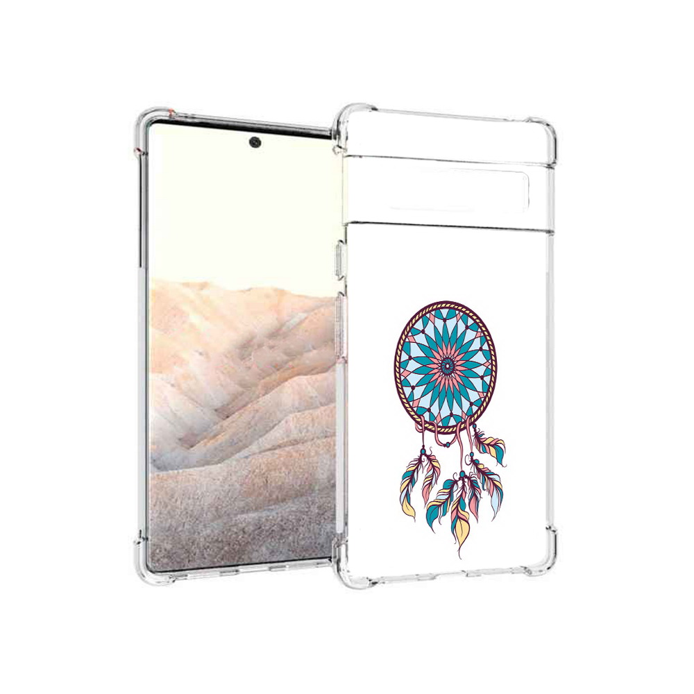 

Чехол MyPads Tocco для Google Pixel 6 Pro ловец снов синий, Прозрачный, Tocco