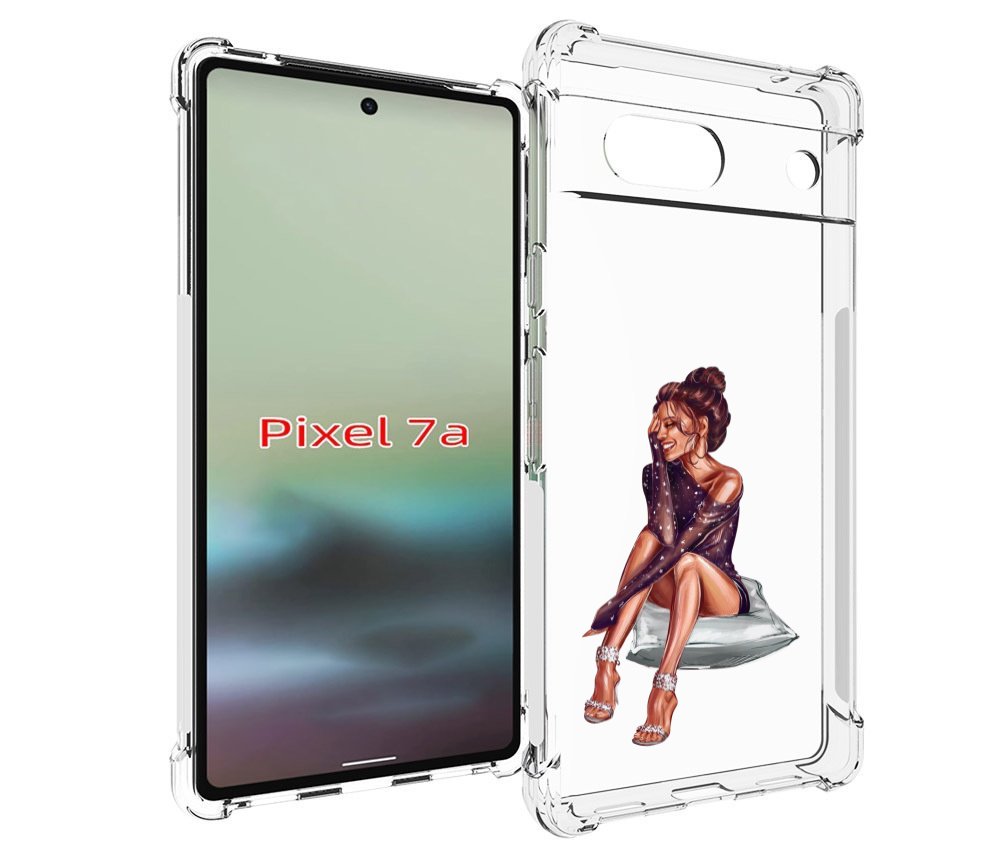 

Чехол MyPads Девушка-на-подушке женский для Google Pixel 7A, Tocco