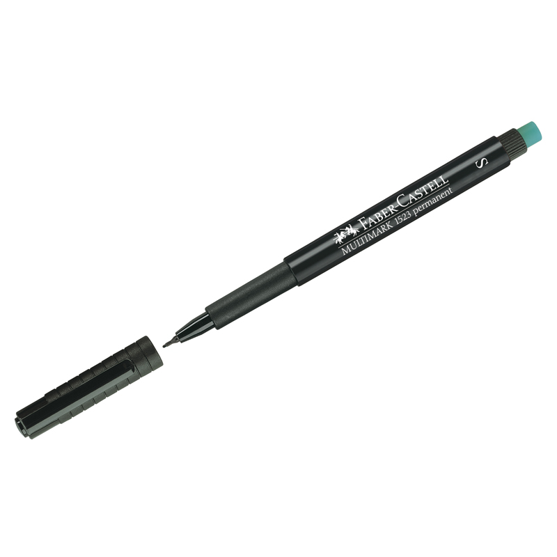 

Маркер перманентный Faber-Castell Multimark permanent S черный игольч 04мм с ластиком