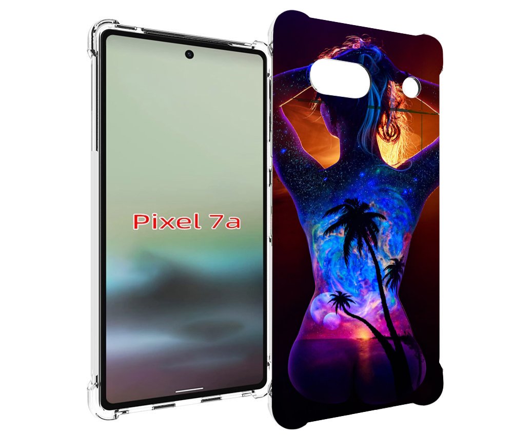 

Чехол MyPads Девушка-и-пальмы женский для Google Pixel 7A, Tocco