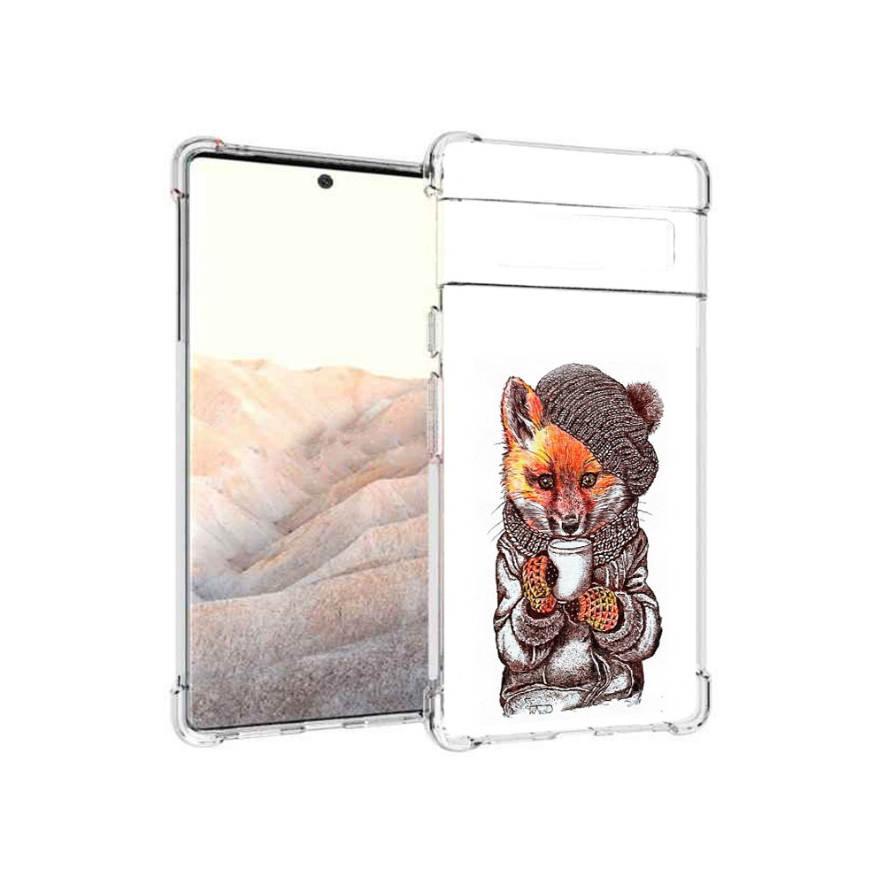

Чехол MyPads Tocco для Google Pixel 6 Pro лиса в шапке, Tocco