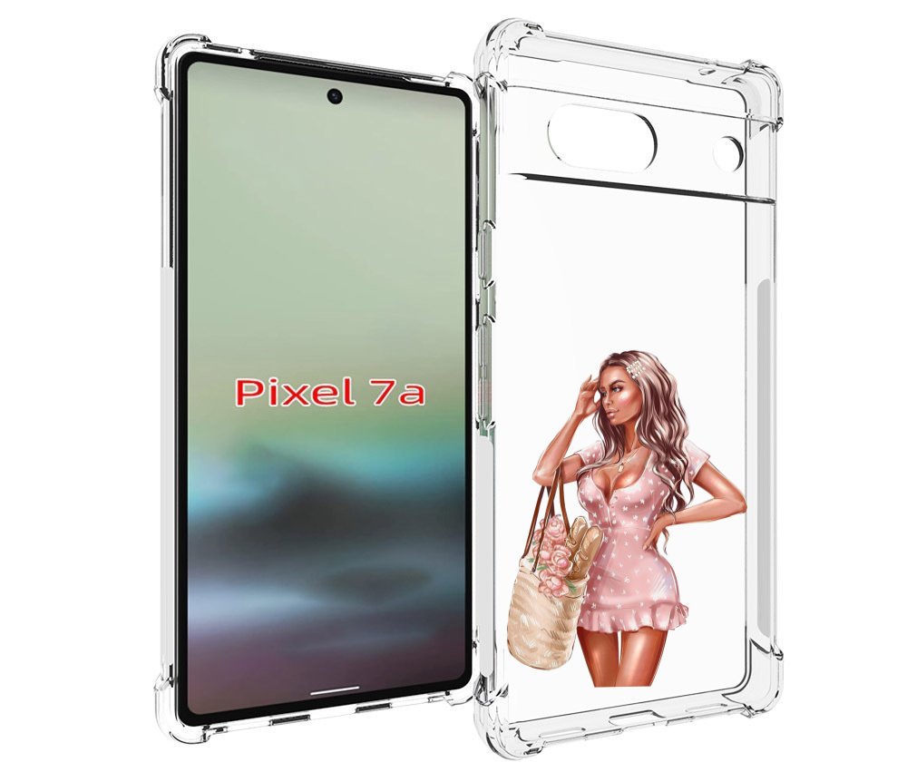 

Чехол MyPads Девушка-в-мини-платье женский для Google Pixel 7A, Tocco
