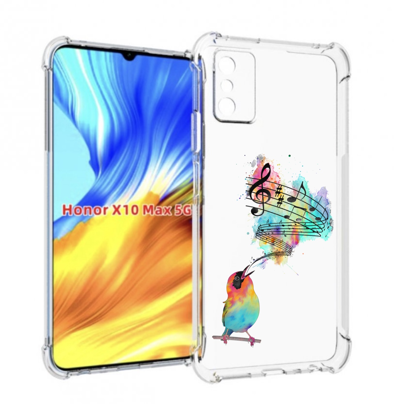 

Чехол MyPads певчая птичка для Honor X10 Max, Прозрачный, Tocco