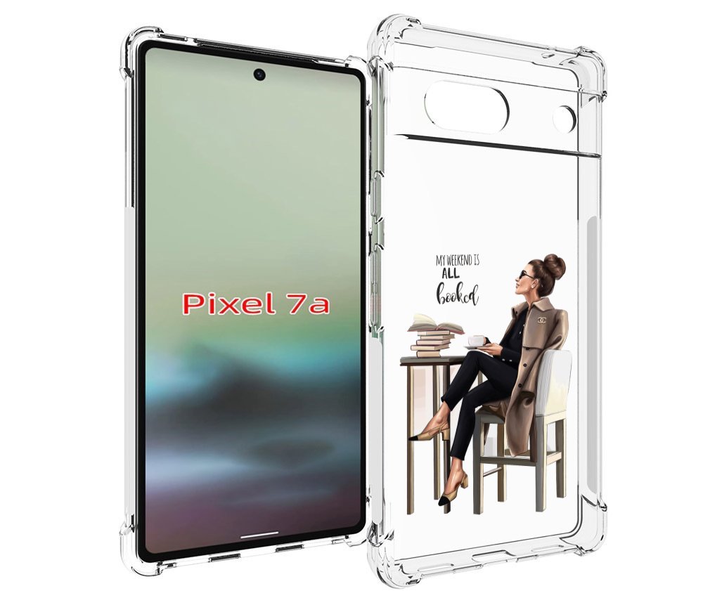 

Чехол MyPads Девушка-в-кофейне для Google Pixel 7A, Tocco