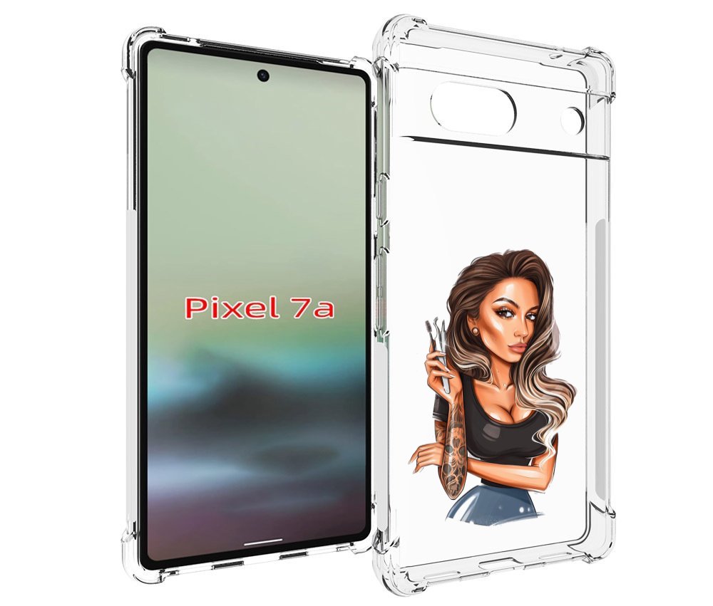 

Чехол MyPads Девушка-бровист для Google Pixel 7A, Tocco