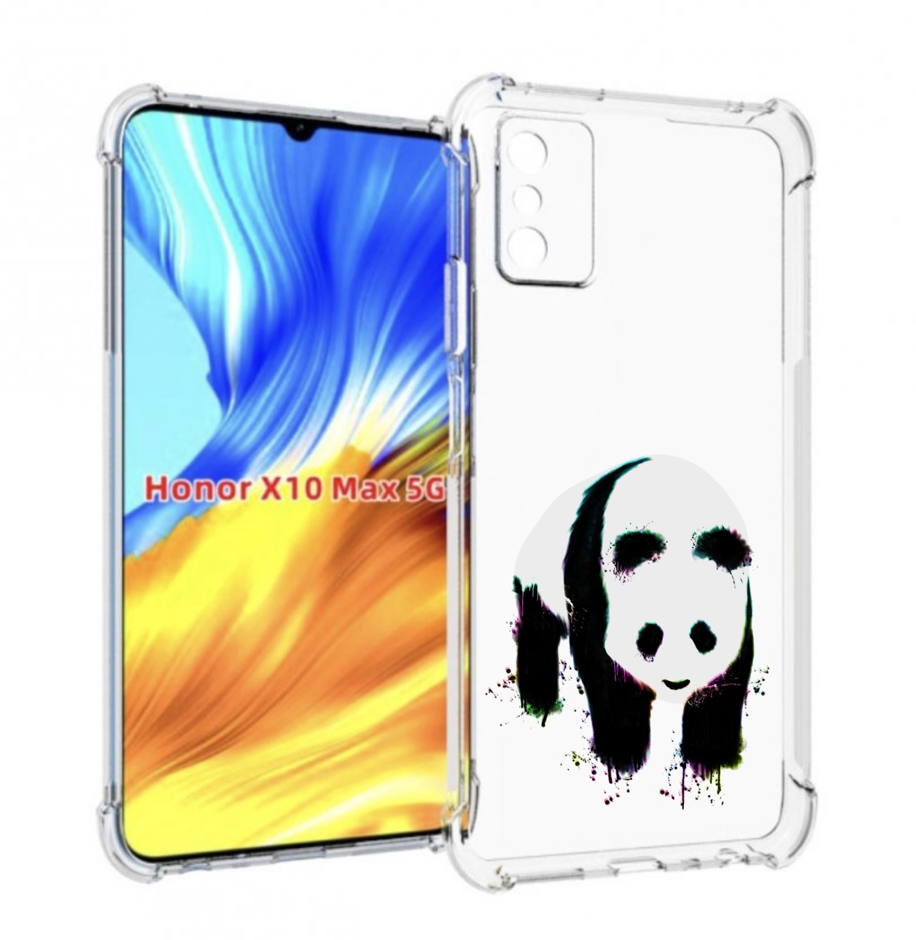 

Чехол MyPads панда в акварели для Honor X10 Max, Прозрачный, Tocco