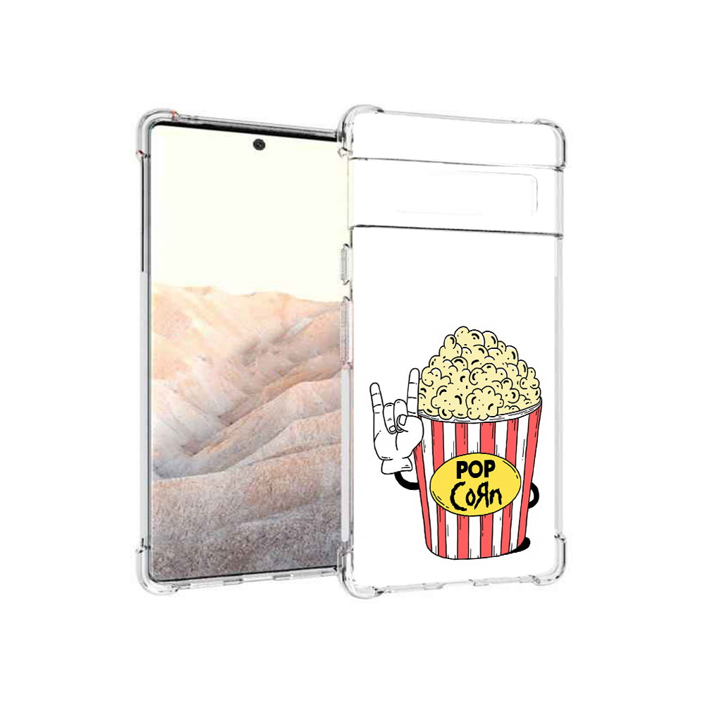 

Чехол MyPads Tocco для Google Pixel 6 Pro крутой попкорн, Прозрачный, Tocco