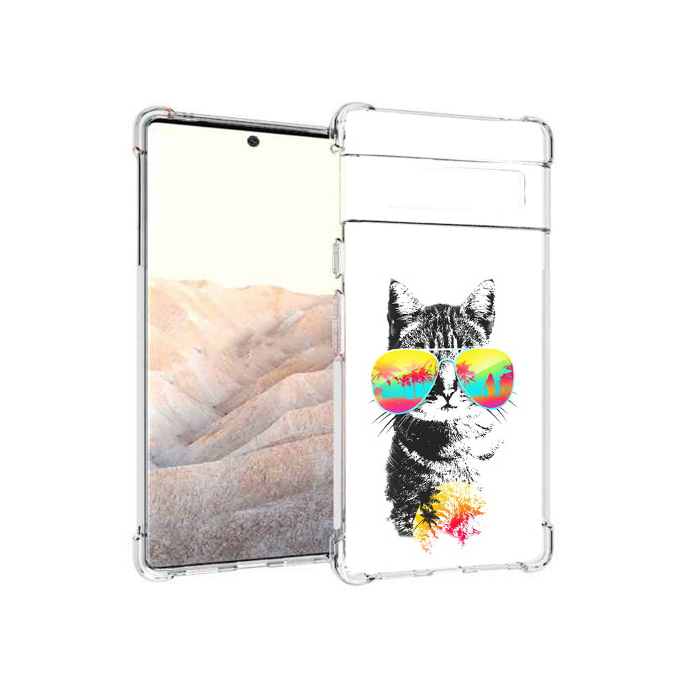 

Чехол MyPads Tocco для Google Pixel 6 Pro крутой кот, Прозрачный, Tocco