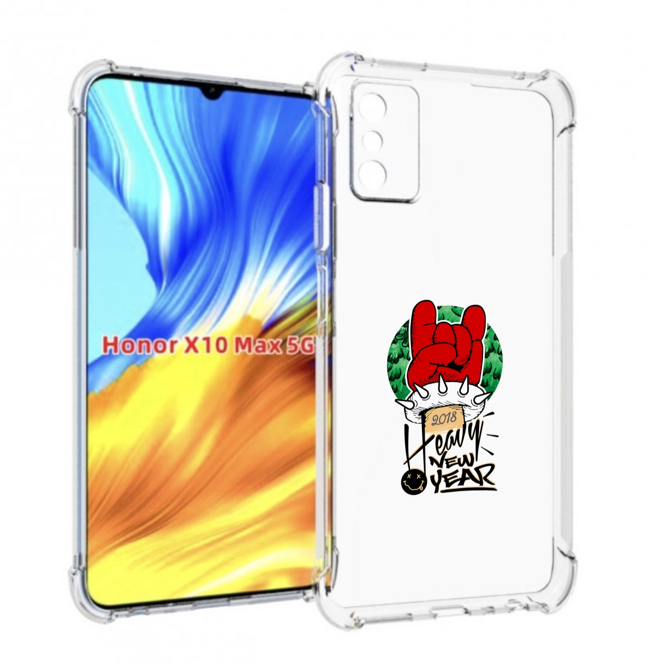

Чехол MyPads Гангстер новый год для Honor X10 Max, Прозрачный, Tocco