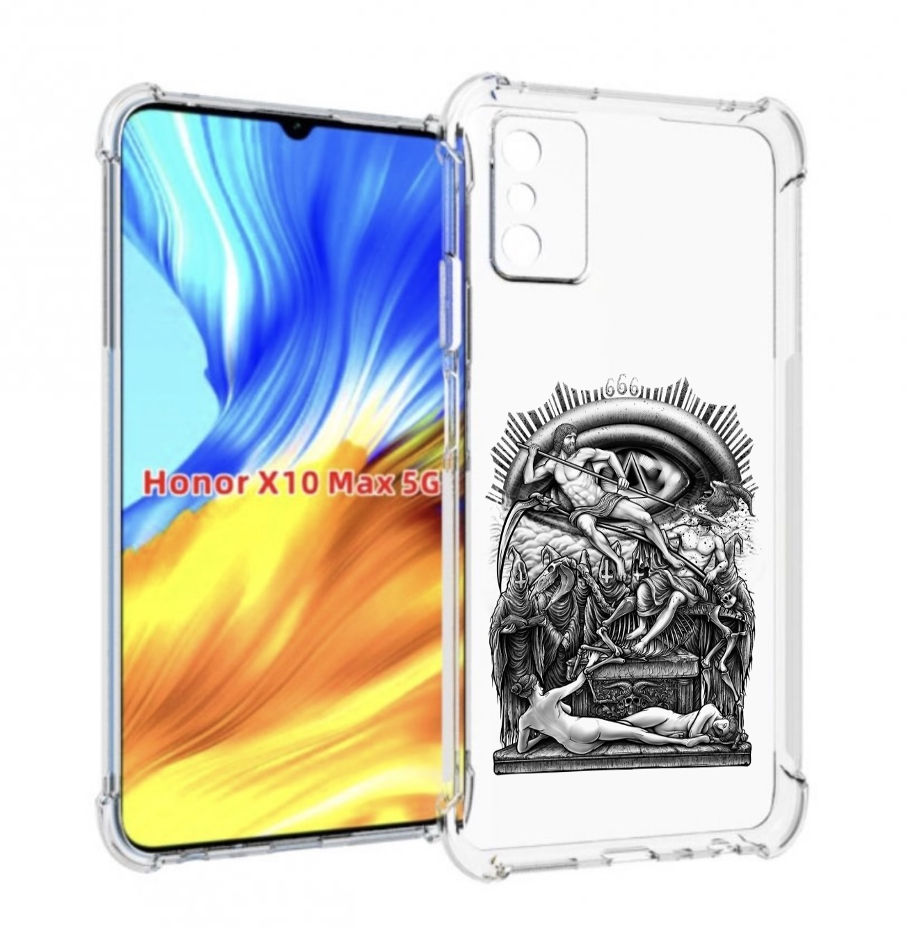 

Чехол MyPads оракул черно белый для Honor X10 Max, Прозрачный, Tocco