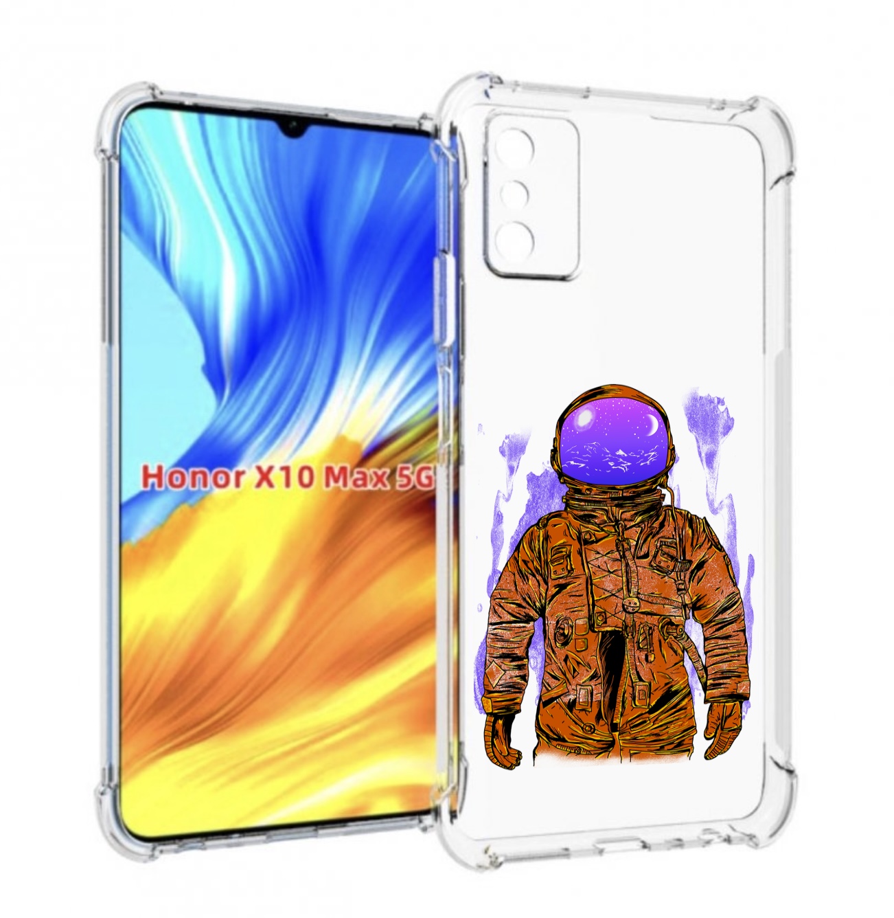

Чехол MyPads нарисованный мужчина в скафандре для Honor X10 Max, Прозрачный, Tocco