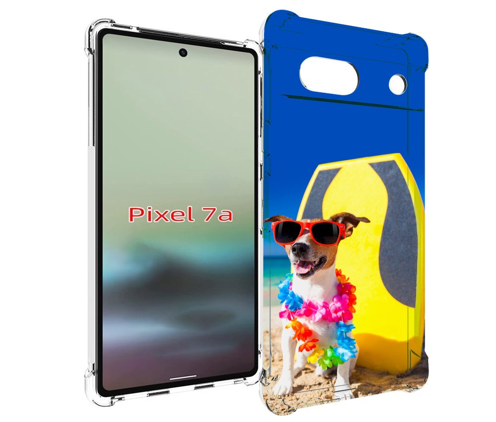 

Чехол MyPads Гавайская-собака для Google Pixel 7A, Tocco