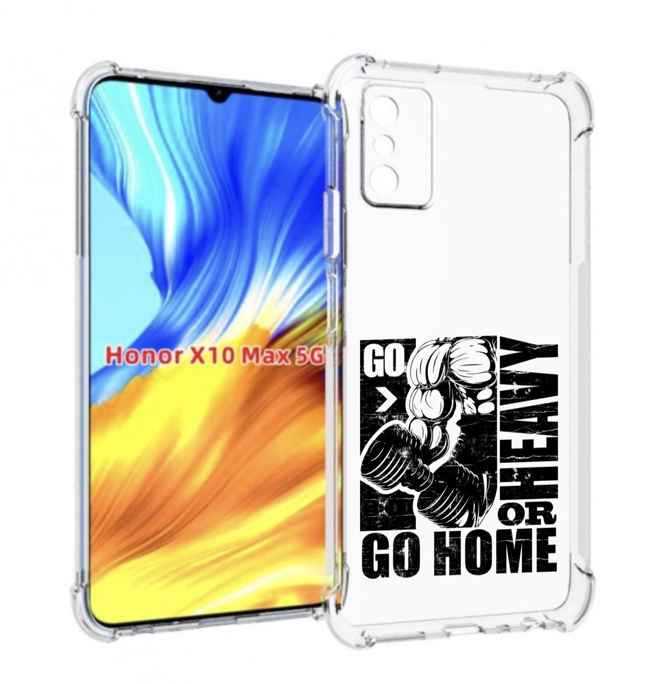 

Чехол MyPads накаченные руки для Honor X10 Max, Прозрачный, Tocco
