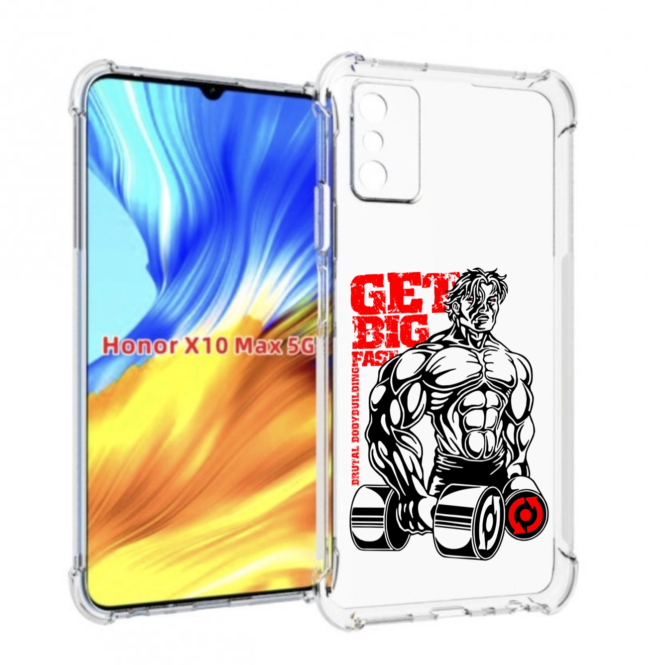 

Чехол MyPads накаченное тело для Honor X10 Max, Прозрачный, Tocco