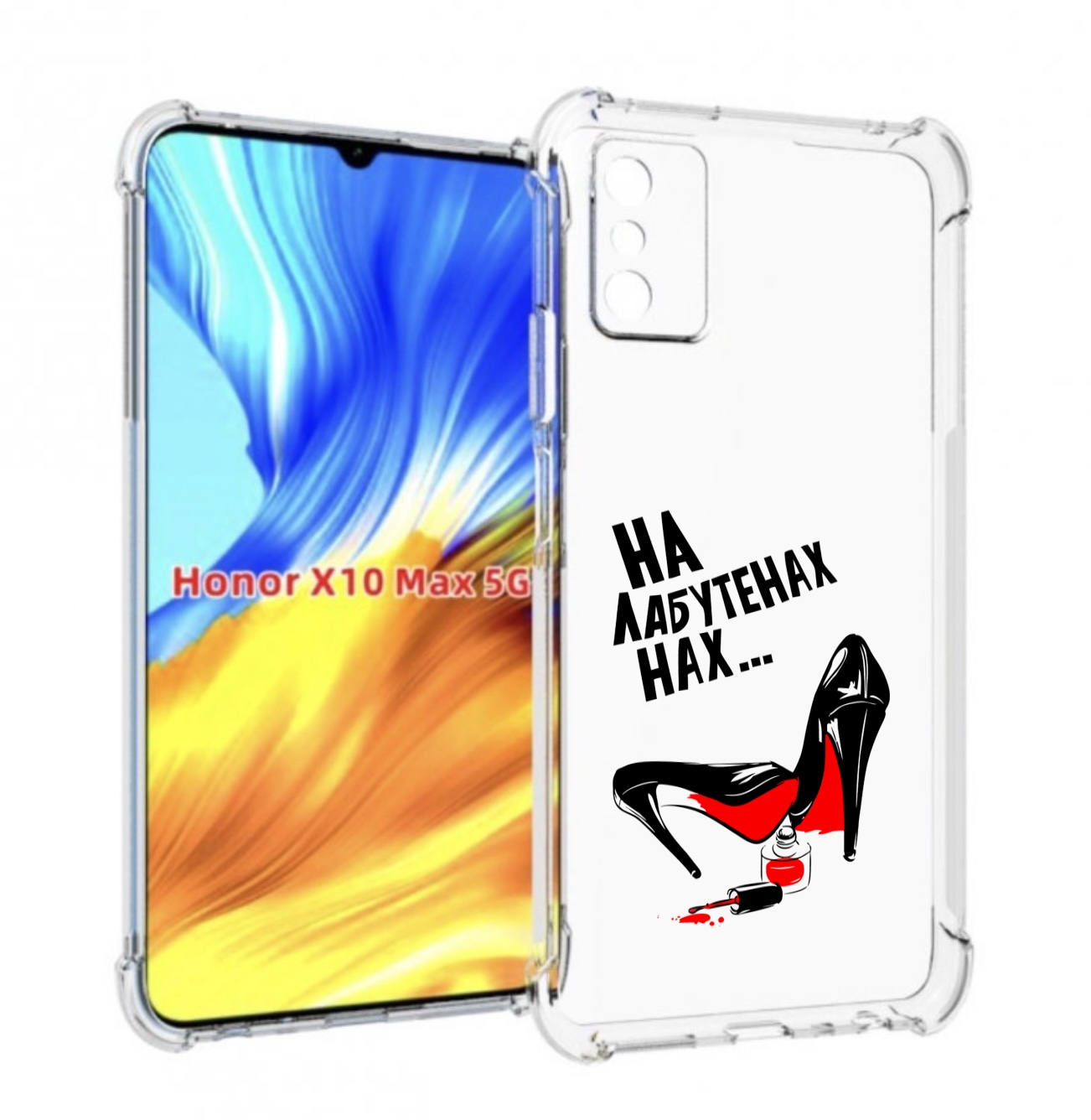 

Чехол MyPads на лабутенах для Honor X10 Max, Прозрачный, Tocco