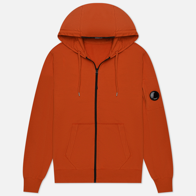 

Мужская толстовка C.P. Company Light Fleece Zipped Grament Dyed Hoodie оранжевый XL, Light Fleece Zipped Grament Dyed Hoodie
