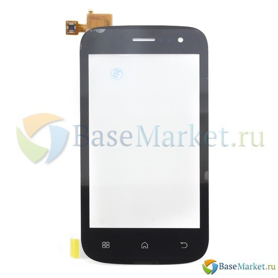 Тачскрин (сенсор) BaseMarket для Micromax A68 (широкий разъем) (черный)