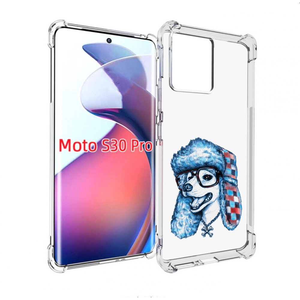 

Чехол MyPads зимний пес для Motorola Moto S30 Pro, Прозрачный, Tocco