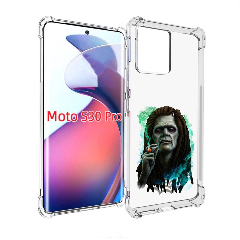 

Чехол MyPads зеленый мужчина с сигаретой для Motorola Moto S30 Pro, Прозрачный, Tocco