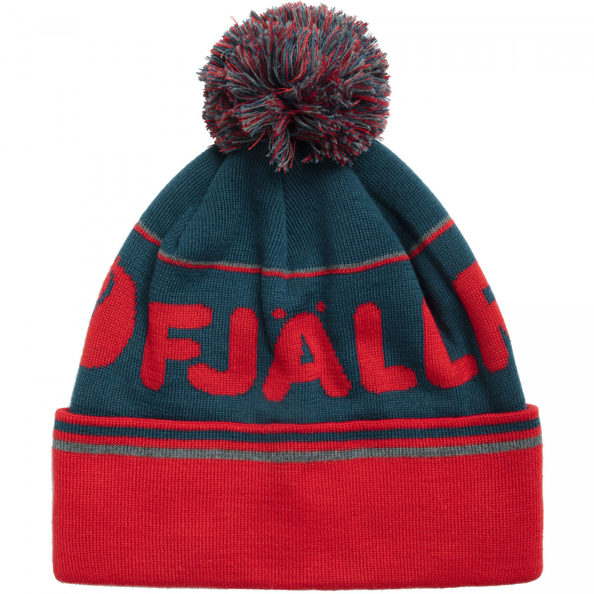 фото Шапка бини мужская fjallraven pom hat storm-true red, р 54-60