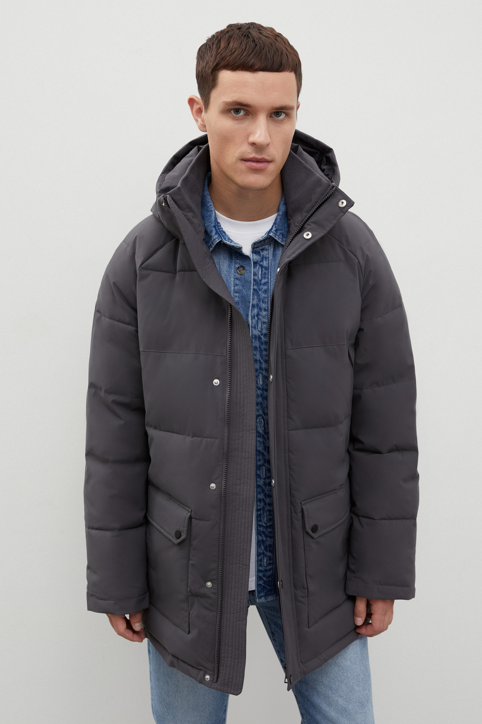 

Куртка мужская Finn Flare FWC21011 серая M, Серый, FWC21011