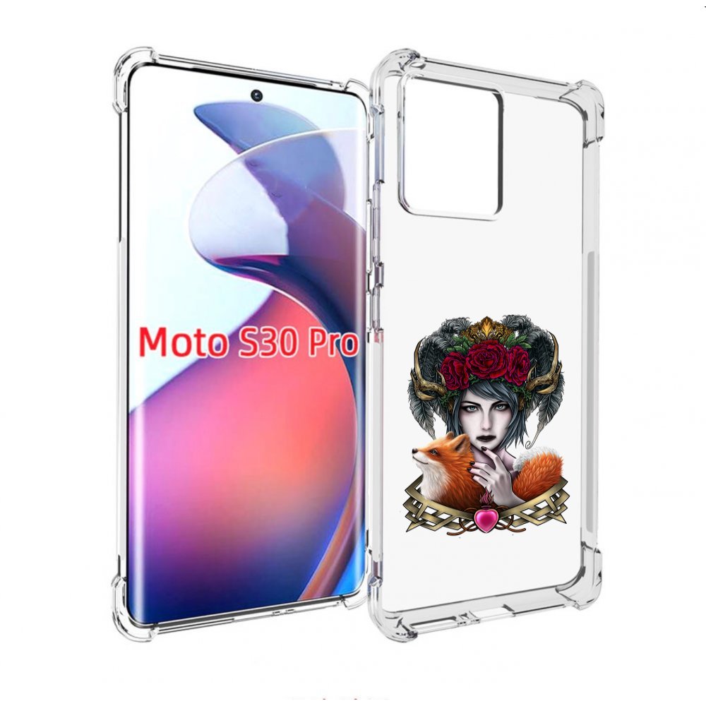 

Чехол MyPads девушка с лисой для Motorola Moto S30 Pro, Прозрачный, Tocco