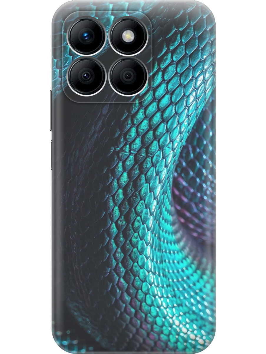 

Силиконовый чехол на Honor X8b с принтом "Змеиная кожа", Прозрачный;зеленый;синий, 781973232