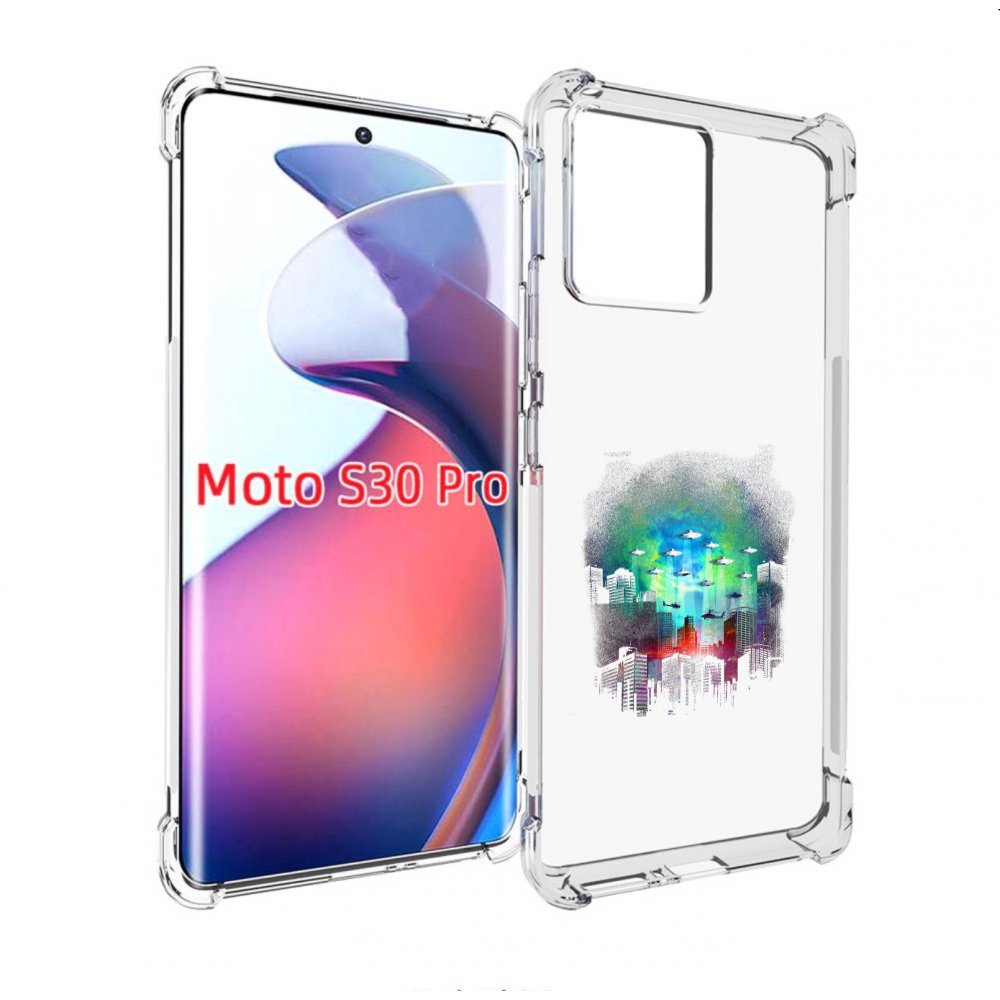 

Чехол MyPads город в свечении для Motorola Moto S30 Pro, Прозрачный, Tocco