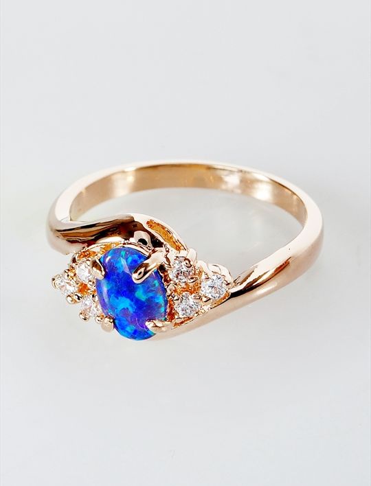 

Кольцо из бижутерного сплава р.  Lotus Jewelry 28R-40OJK14, опал/циркон, 28R-40OJK14