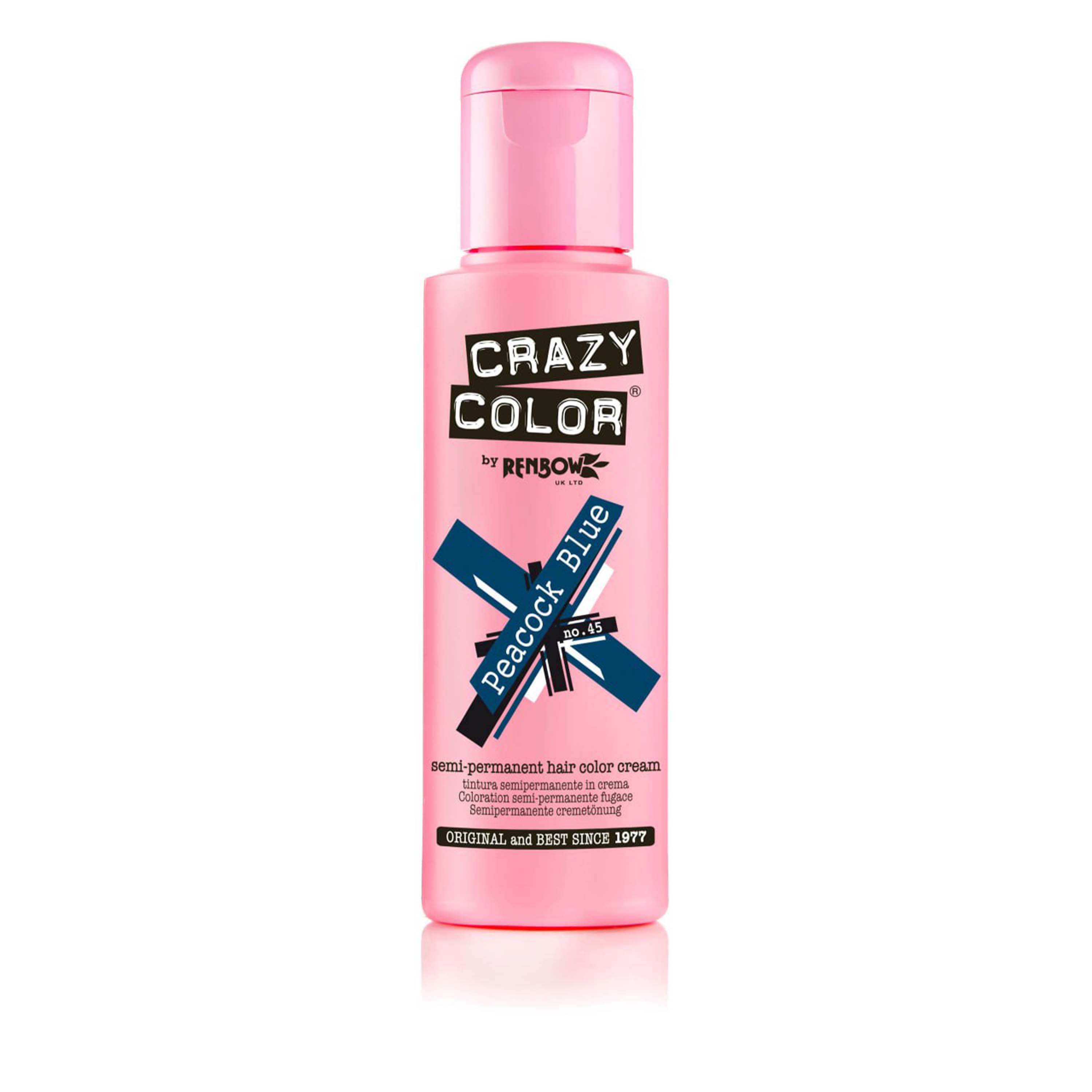 

Профессиональная краска для волос Crazy Color Peacock blue 1 шт, CC
